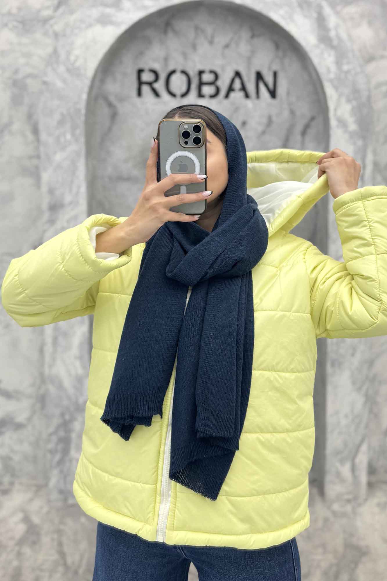 کاپشن لاین ساده کلاهدار