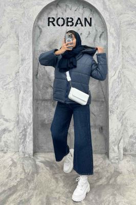 کاپشن لاین ساده کلاهدار