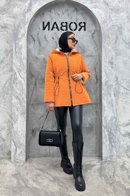 کاپشن سیلکونی کمرگت دار 