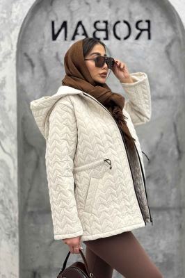 کاپشن سیلکونی کمرگت دار 