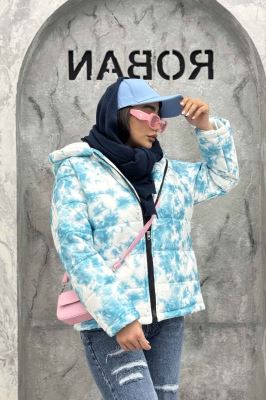 کاپشن کلاهدار لاین طرح دار