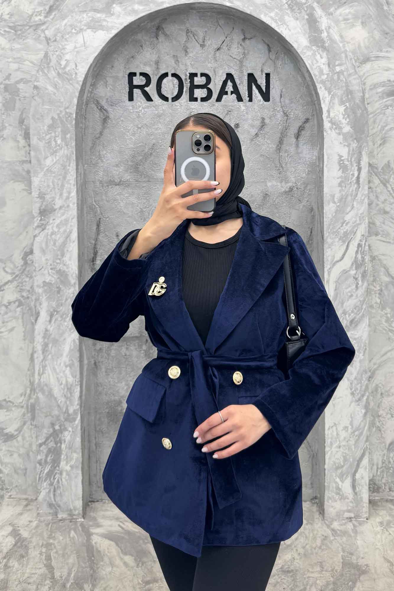 کت یقه انگلیسی مخمل جیر DG