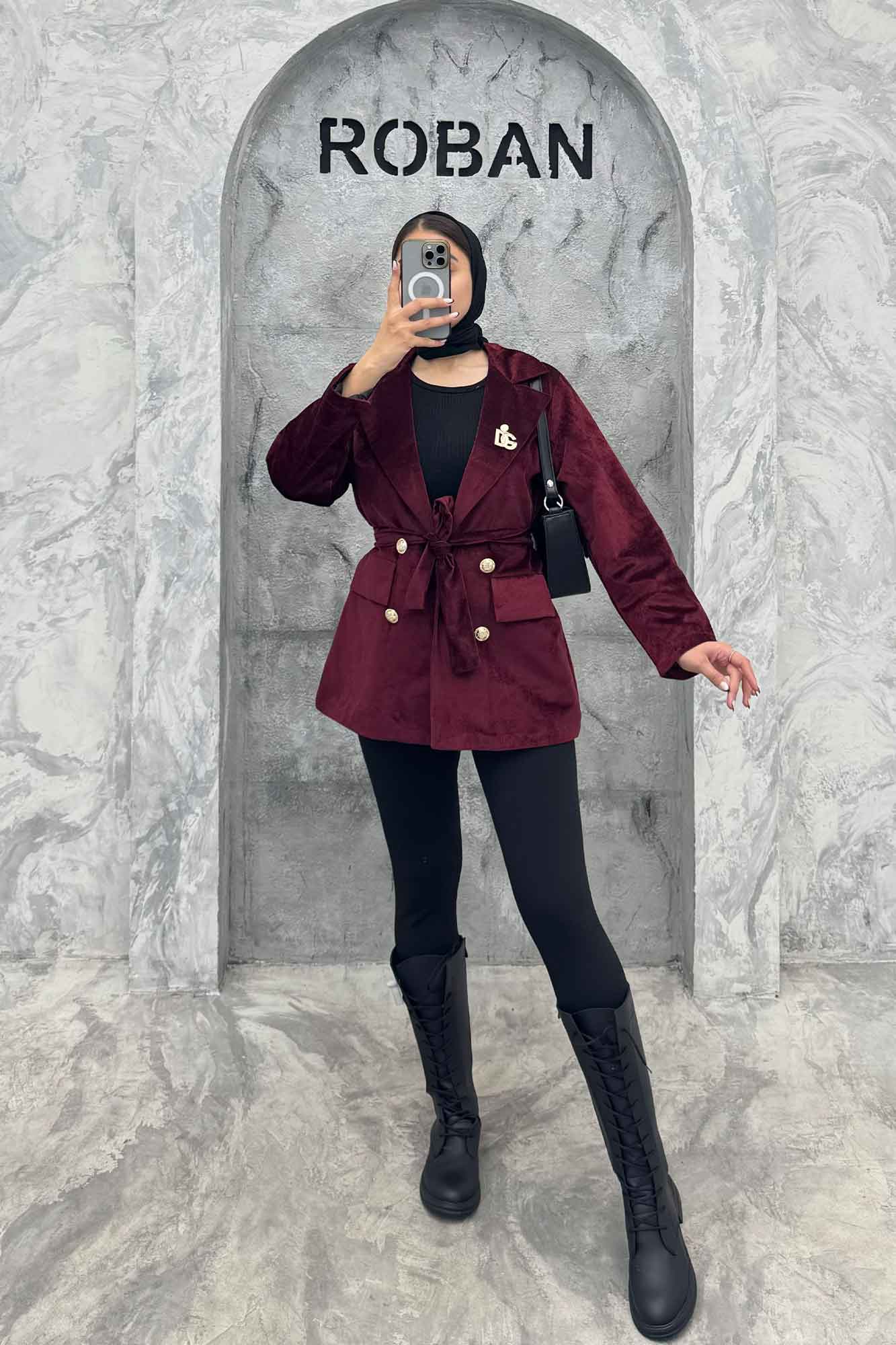 کت یقه انگلیسی مخمل جیر DG