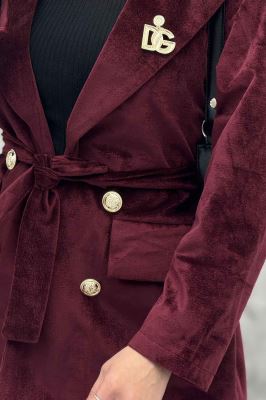 کت یقه انگلیسی مخمل جیر DG