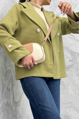 کت فوتر یقه انگلیسی کجراه برجسته شینا