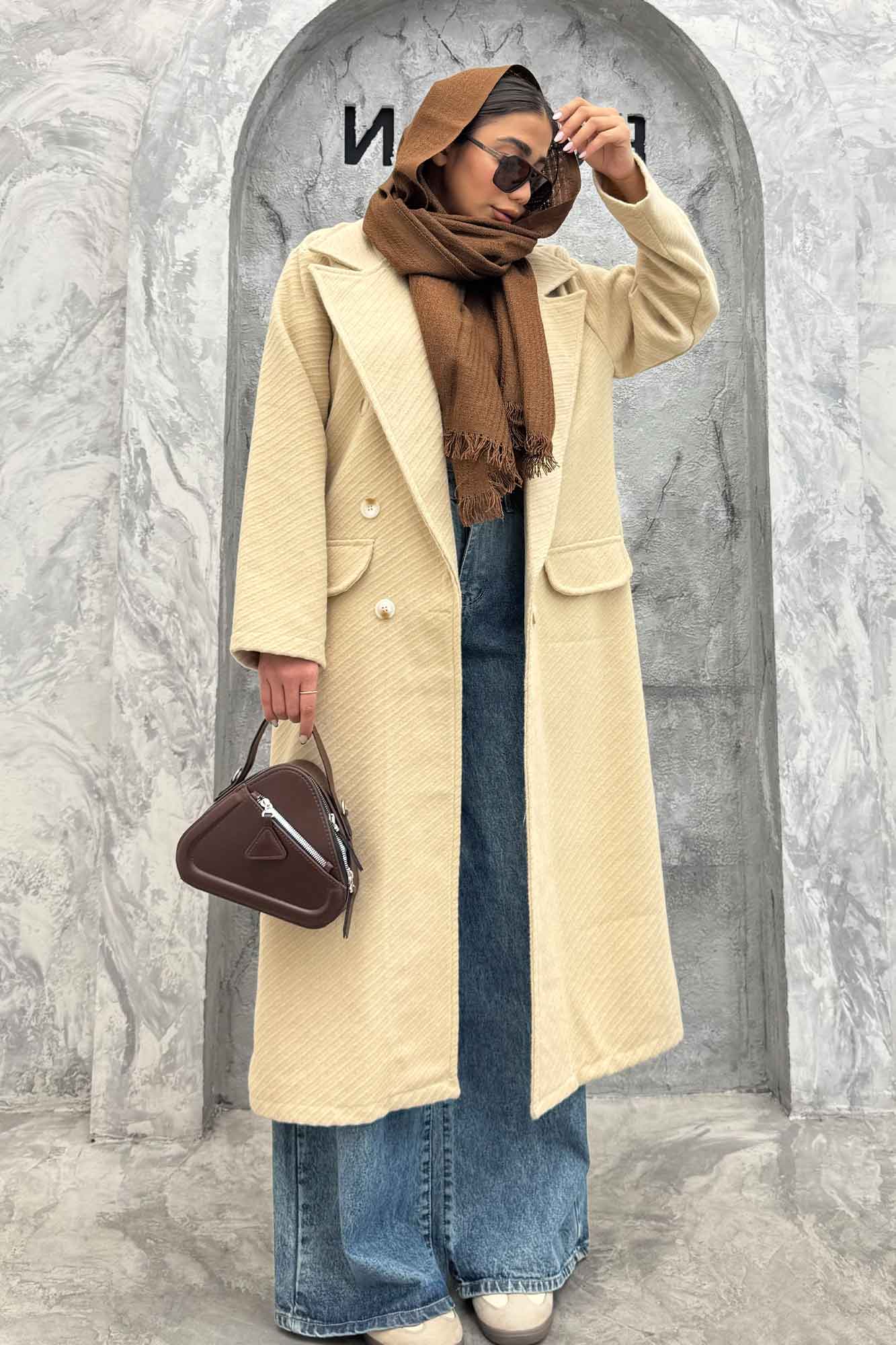 پالتو فوتر دو درجیب کجراه برجسته طیلا