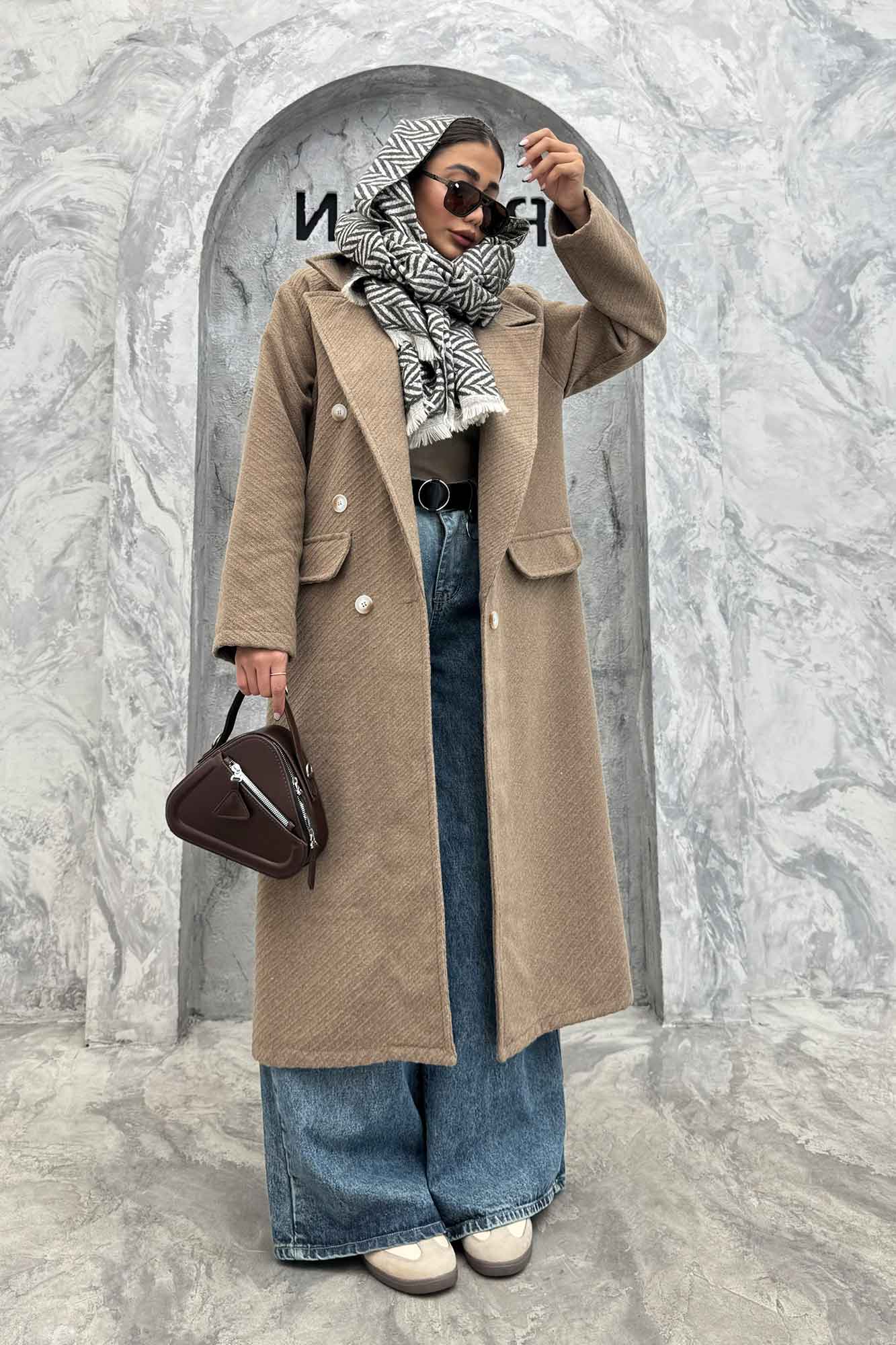 پالتو فوتر دو درجیب کجراه برجسته طیلا