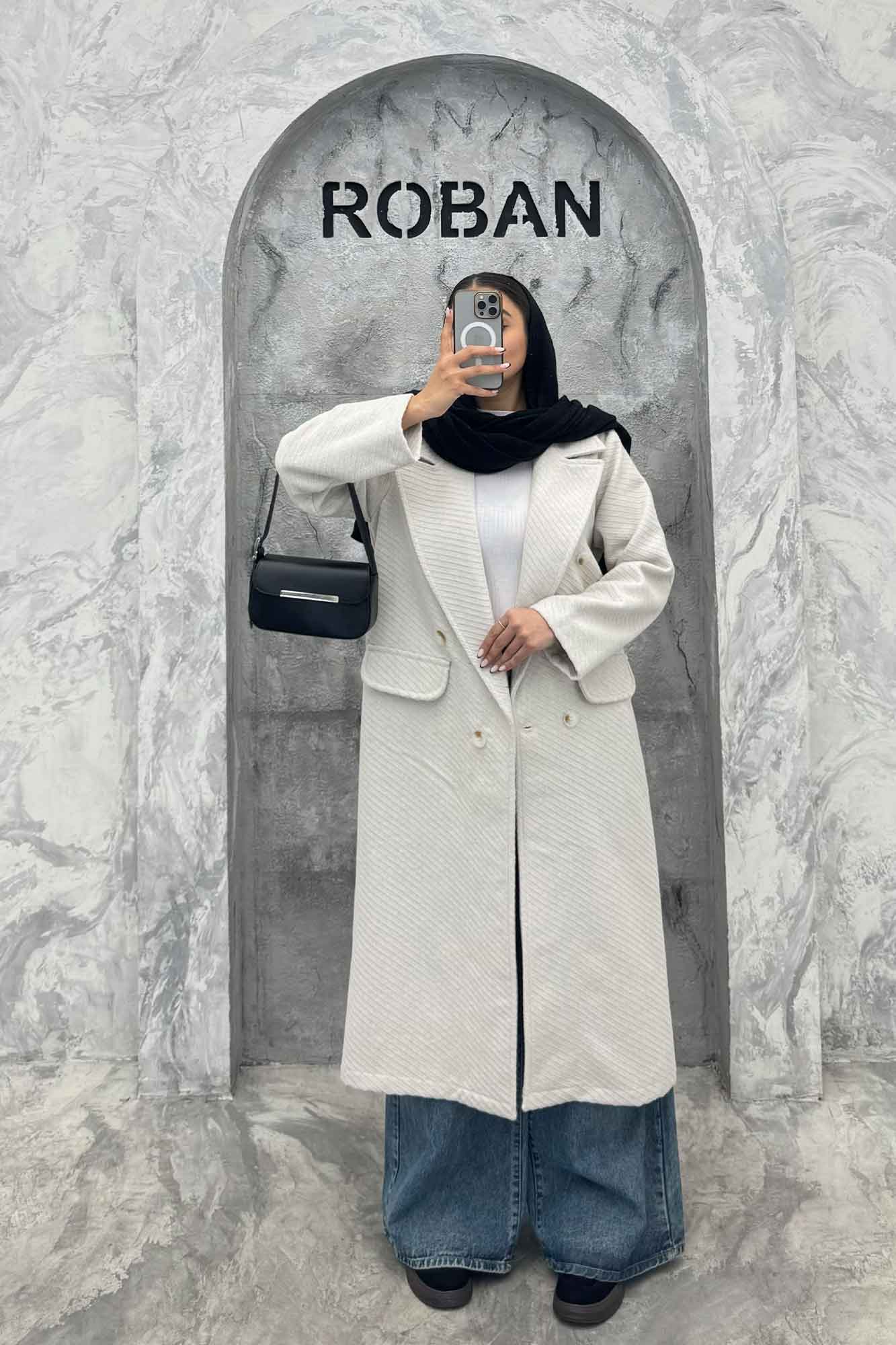 پالتو فوتر دو درجیب کجراه برجسته طیلا