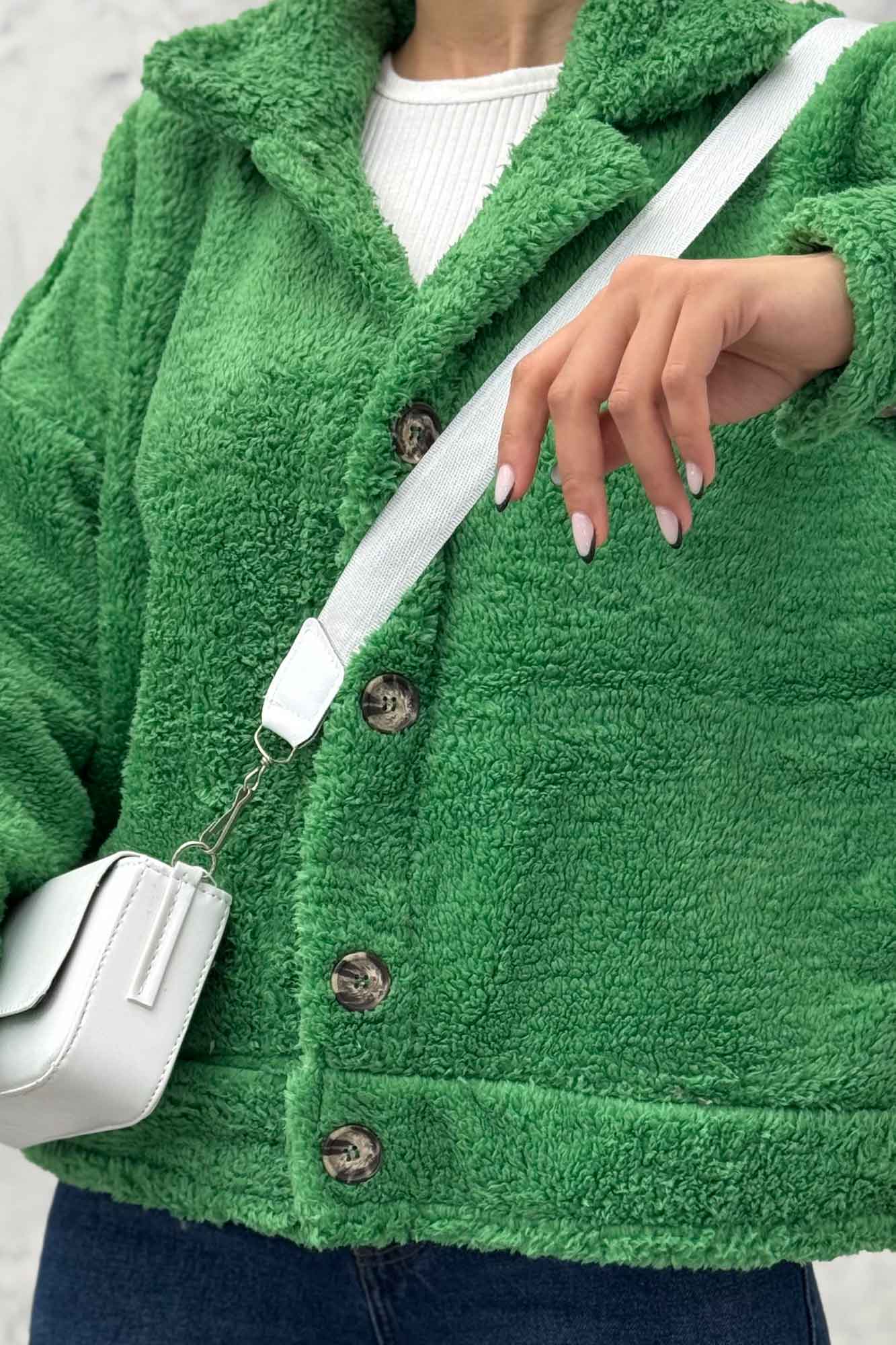 کت کوتاه تدی سر آستین دکمه