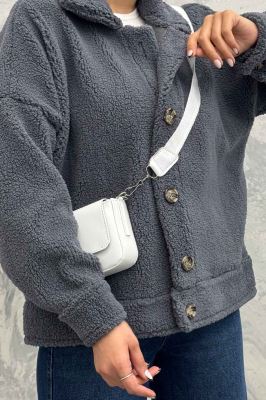 کت کوتاه تدی سر آستین دکمه