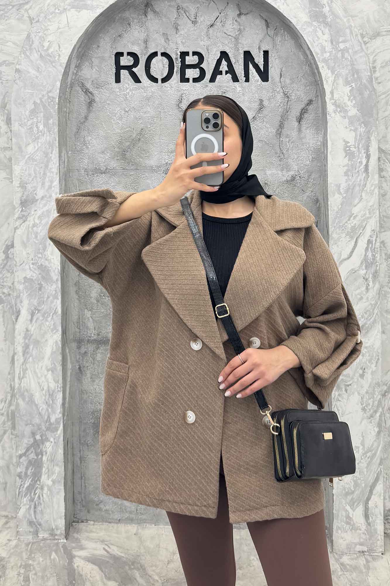 کت فوتر کجراه برجسته آستین سگک 