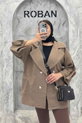 کت فوتر کجراه برجسته آستین سگک 