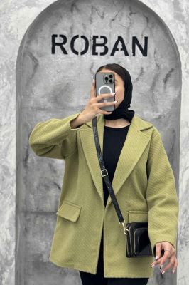 کت فوتر راه راه یقه انگلیسی دو در جیب مارینا