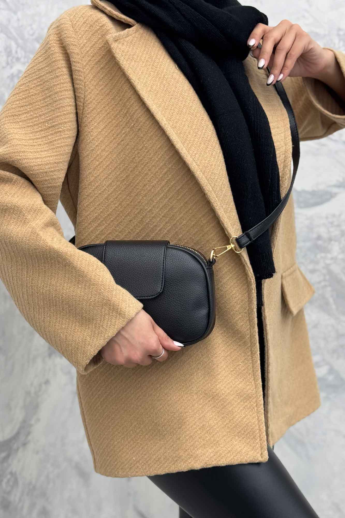 کت فوتر راه راه یقه انگلیسی دو در جیب مارینا