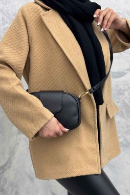 کت فوتر راه راه یقه انگلیسی دو در جیب مارینا