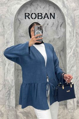 مانتو چین دار تک بند شانتون