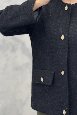 کت فوتر جناقی لمه دار دو جیب نما