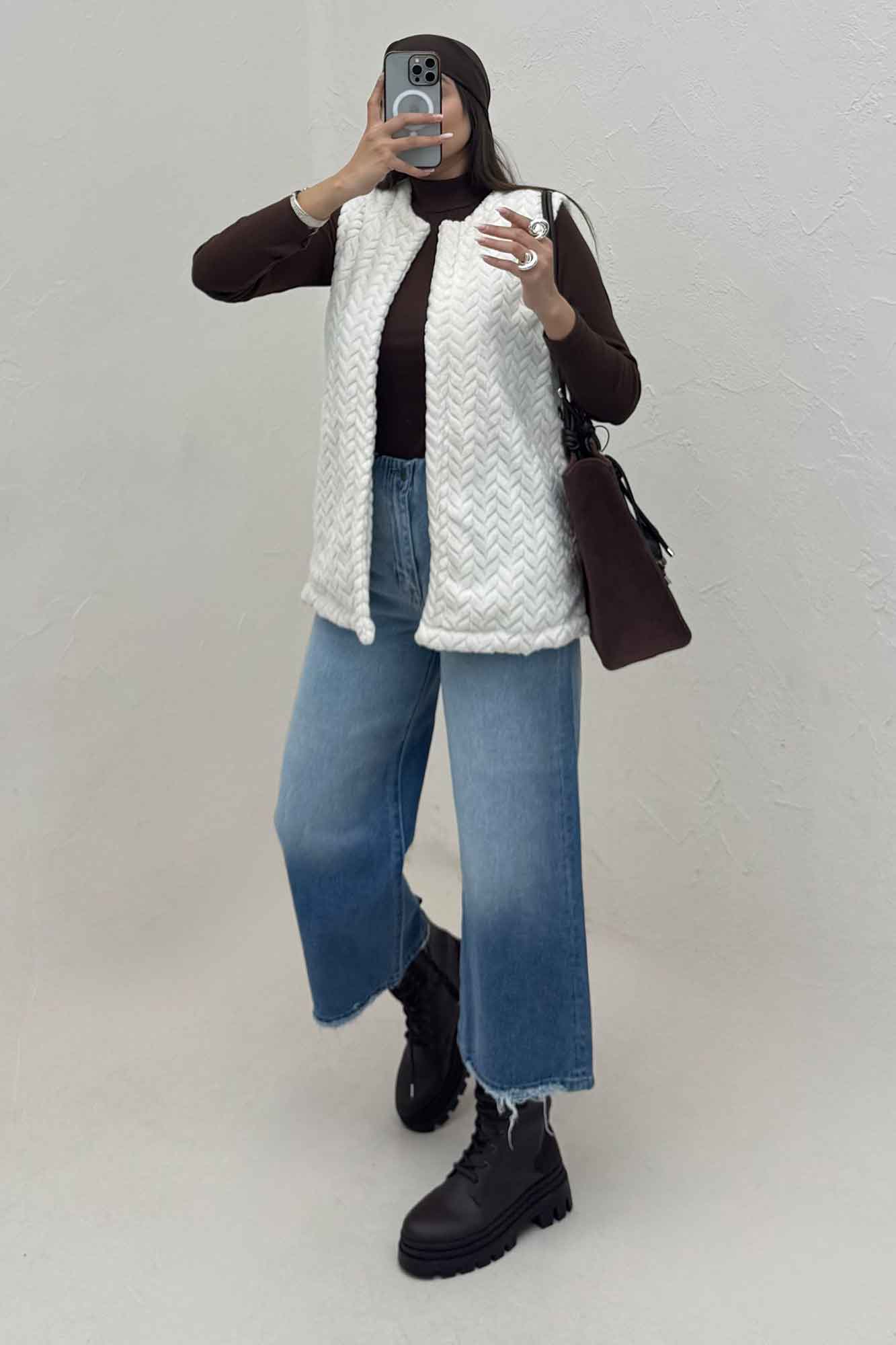 وست پوست کمربند چرم آستردار