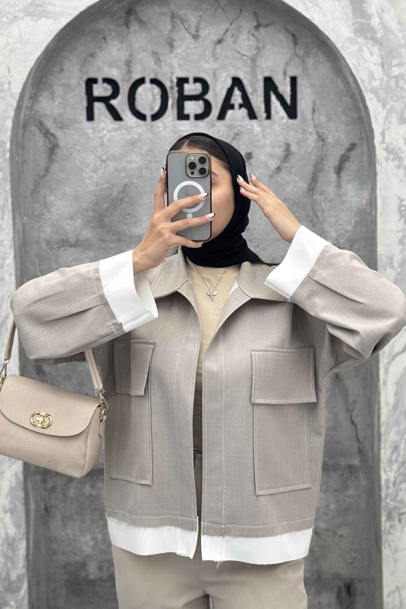 کت بزیاق دو جیب پاکتی پایین کات