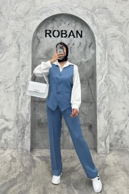 ست ژیله و شلوار جیب فیلتو هفتی وانیل