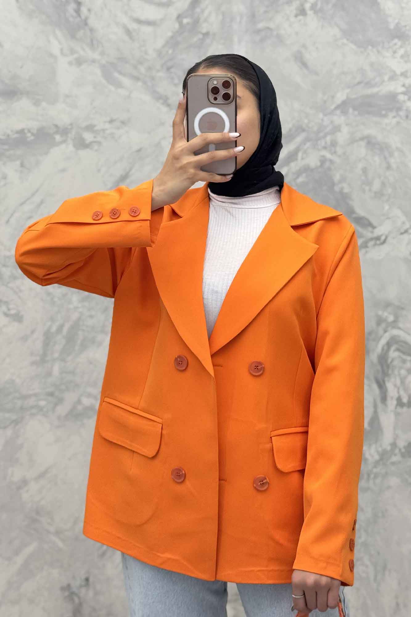 مانتو کتی دو جیب پاکتی مازراتی ساده