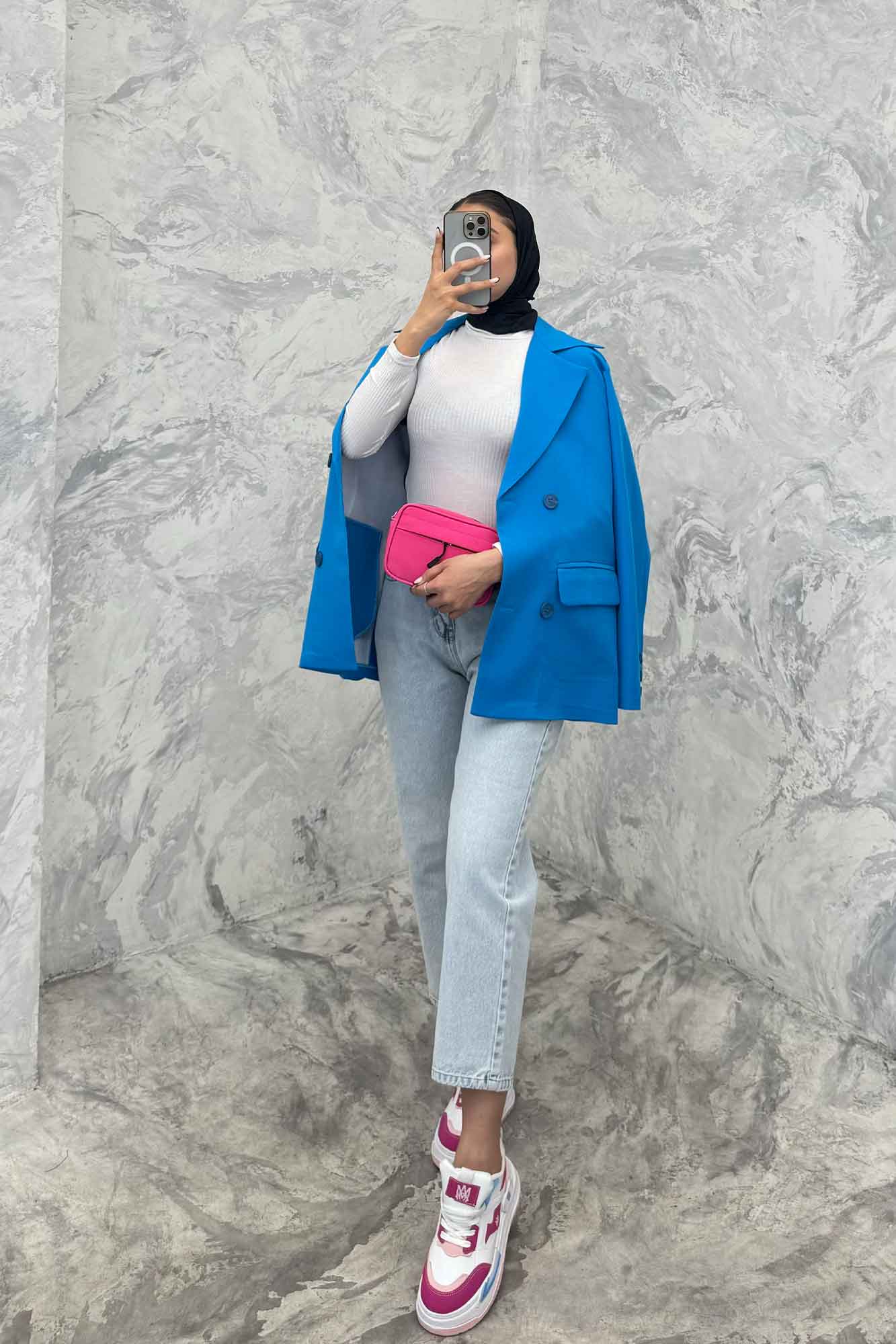 مانتو کتی دو جیب پاکتی مازراتی ساده