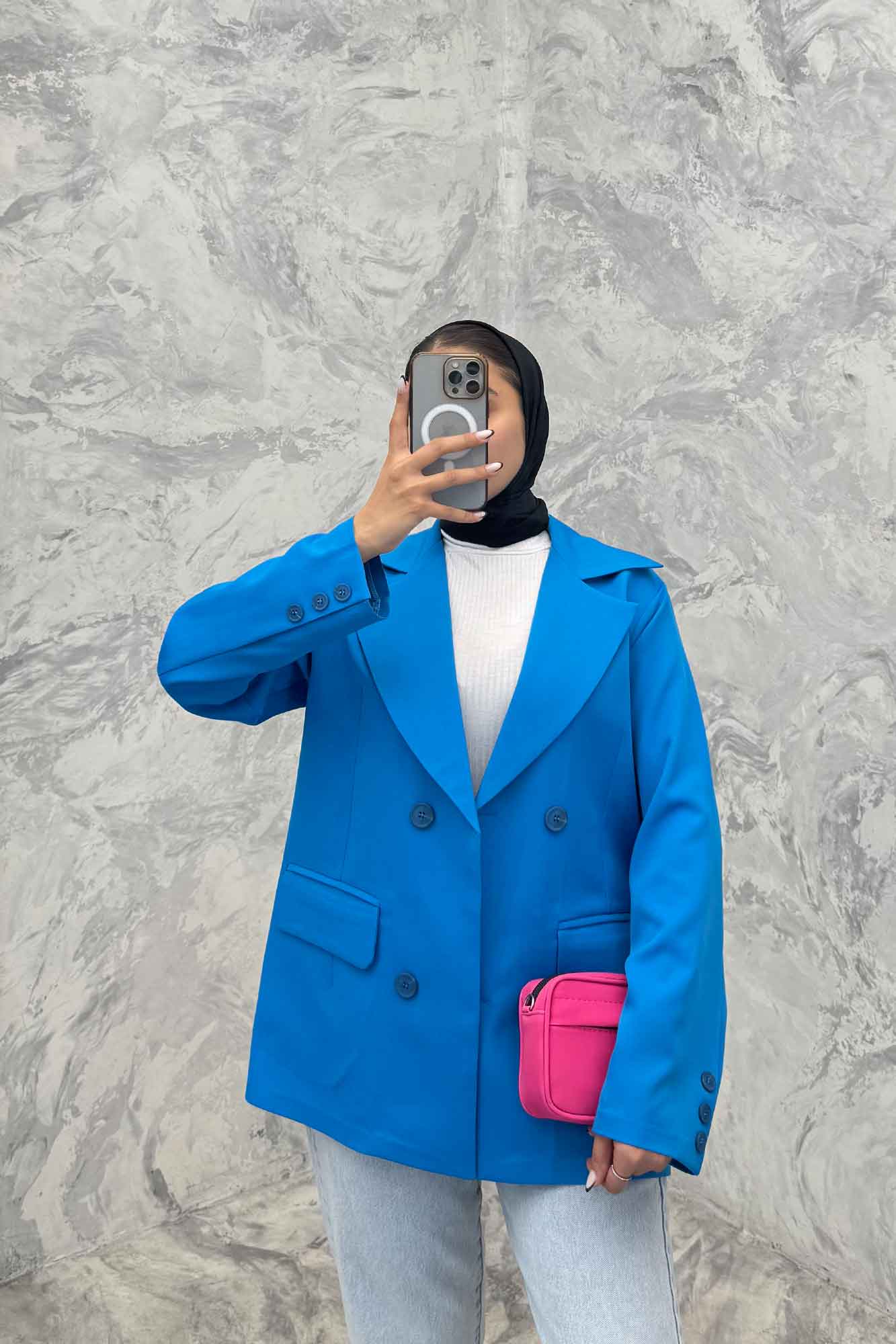 مانتو کتی دو جیب پاکتی مازراتی ساده