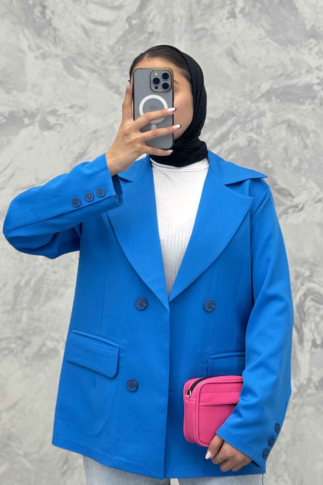 مانتو کتی دو جیب پاکتی مازراتی ساده