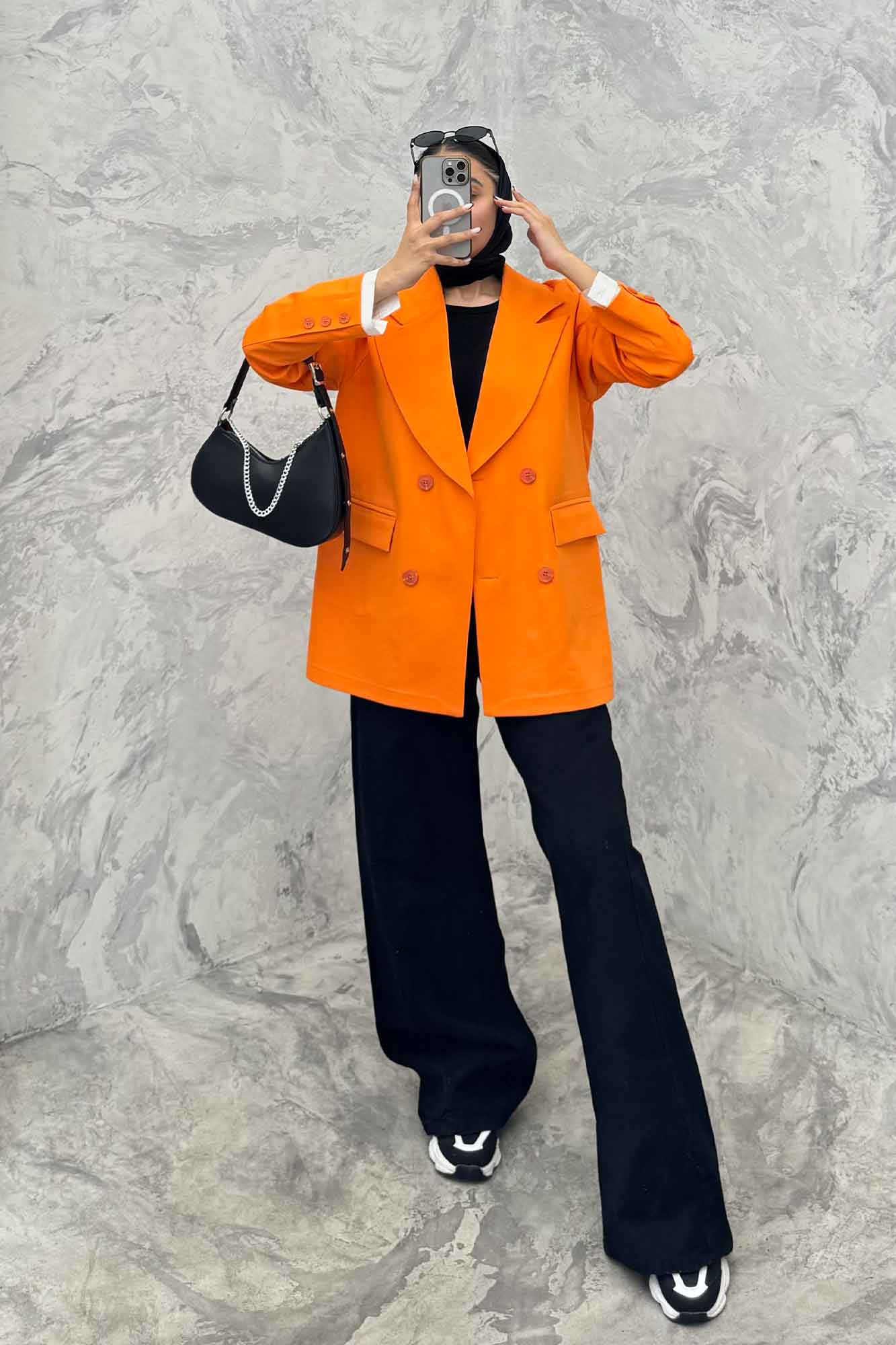 مانتو کتی یقه انگلیسی مازراتی سر آستین دکمه