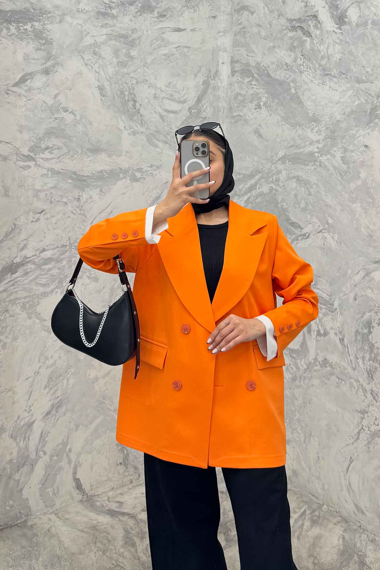 مانتو کتی یقه انگلیسی مازراتی سر آستین دکمه