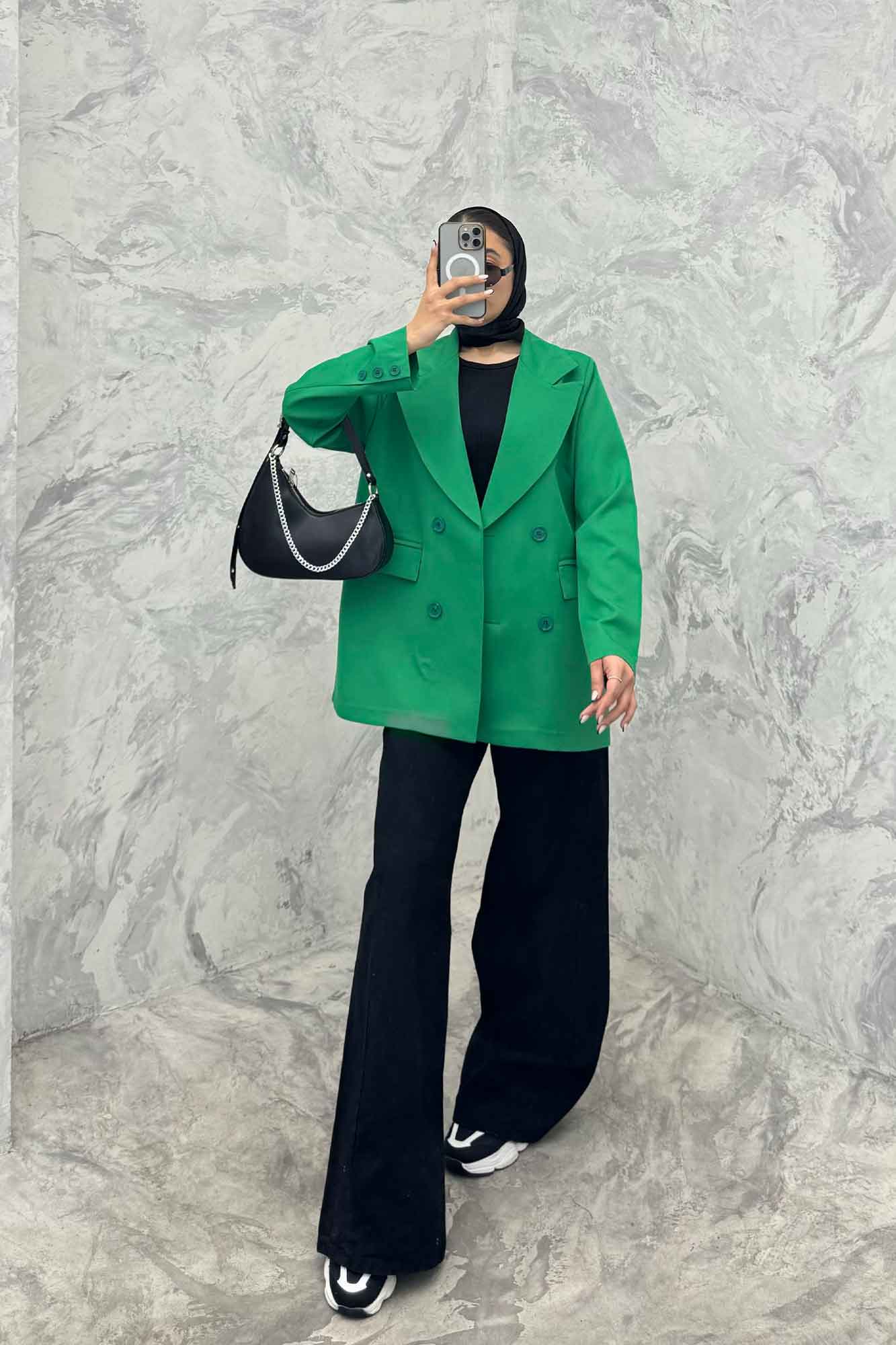 مانتو کتی یقه انگلیسی مازراتی سر آستین دکمه