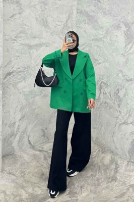 مانتو کتی یقه انگلیسی مازراتی سر آستین دکمه