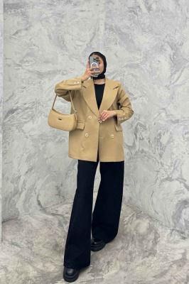 مانتو کتی یقه انگلیسی مازراتی سر آستین دکمه