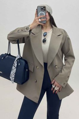 کت مازراتی یقه انگلیسی سر آستین دکمه