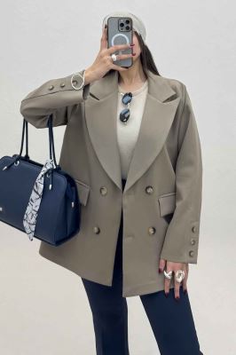 کت مازراتی یقه انگلیسی سر آستین دکمه