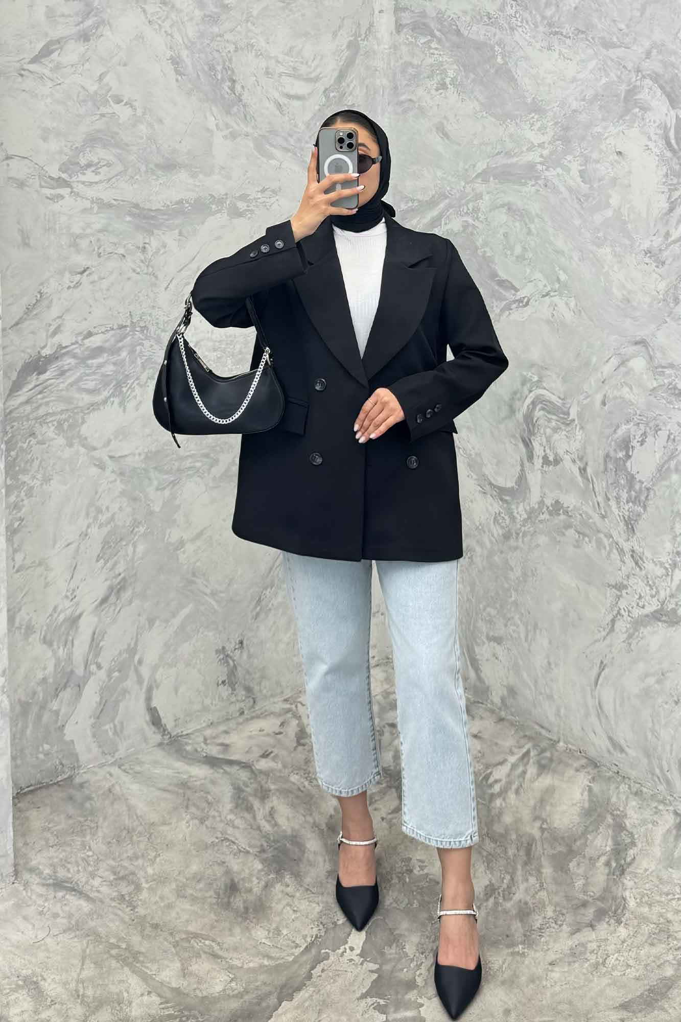 مانتو کتی یقه انگلیسی مازراتی سر آستین دکمه