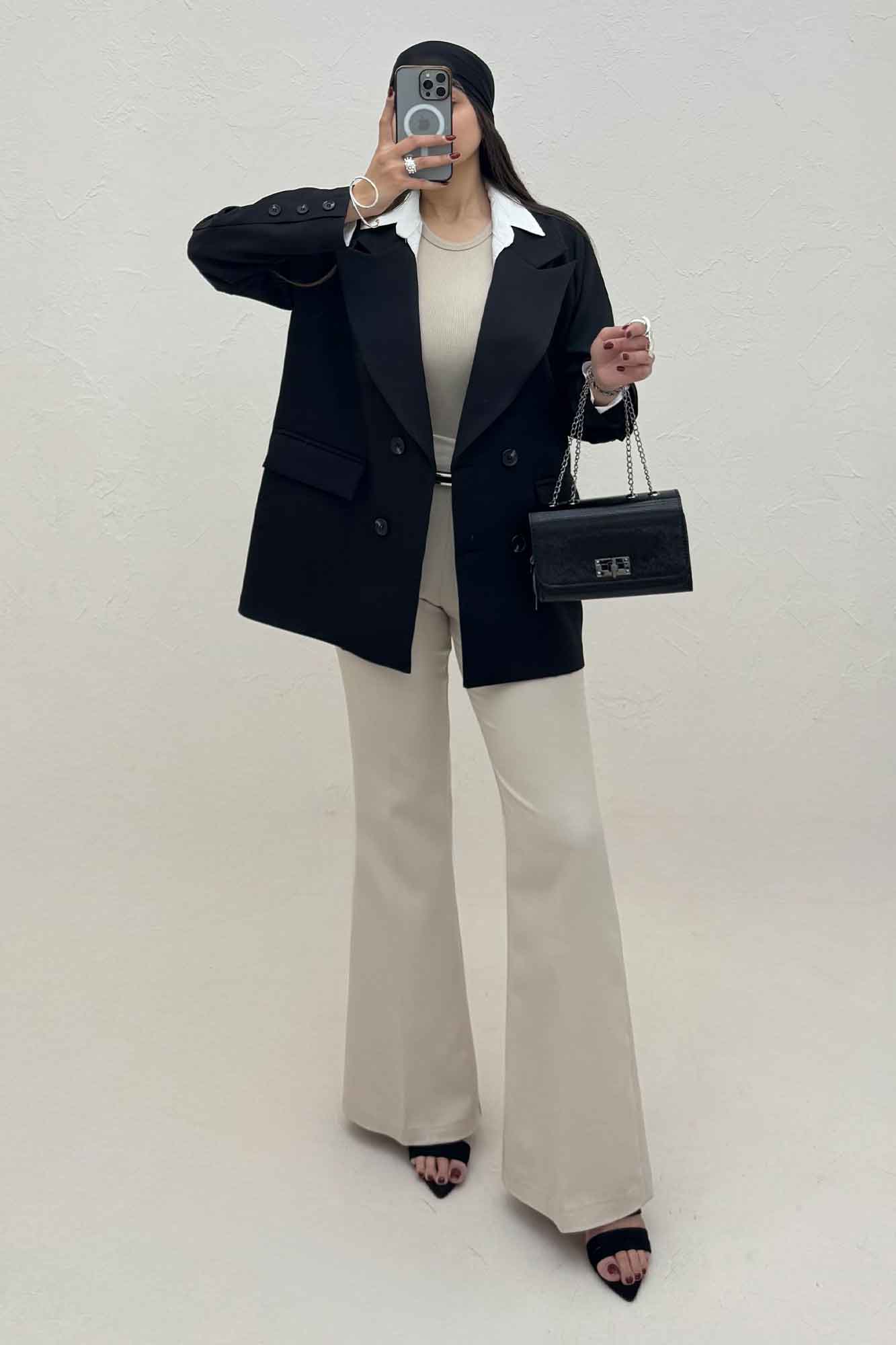 کت مازراتی یقه انگلیسی سر آستین دکمه