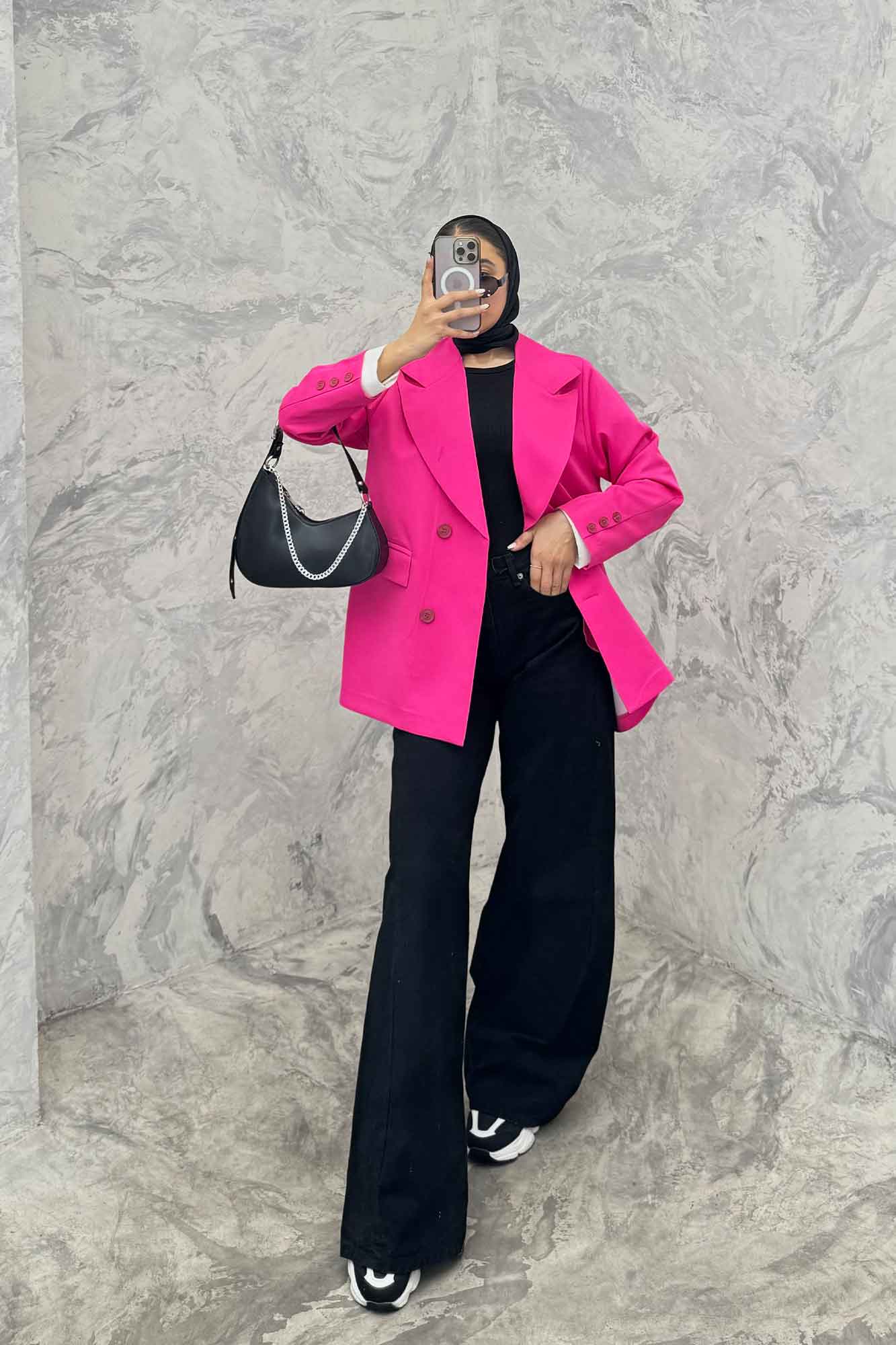 مانتو کتی یقه انگلیسی مازراتی سر آستین دکمه