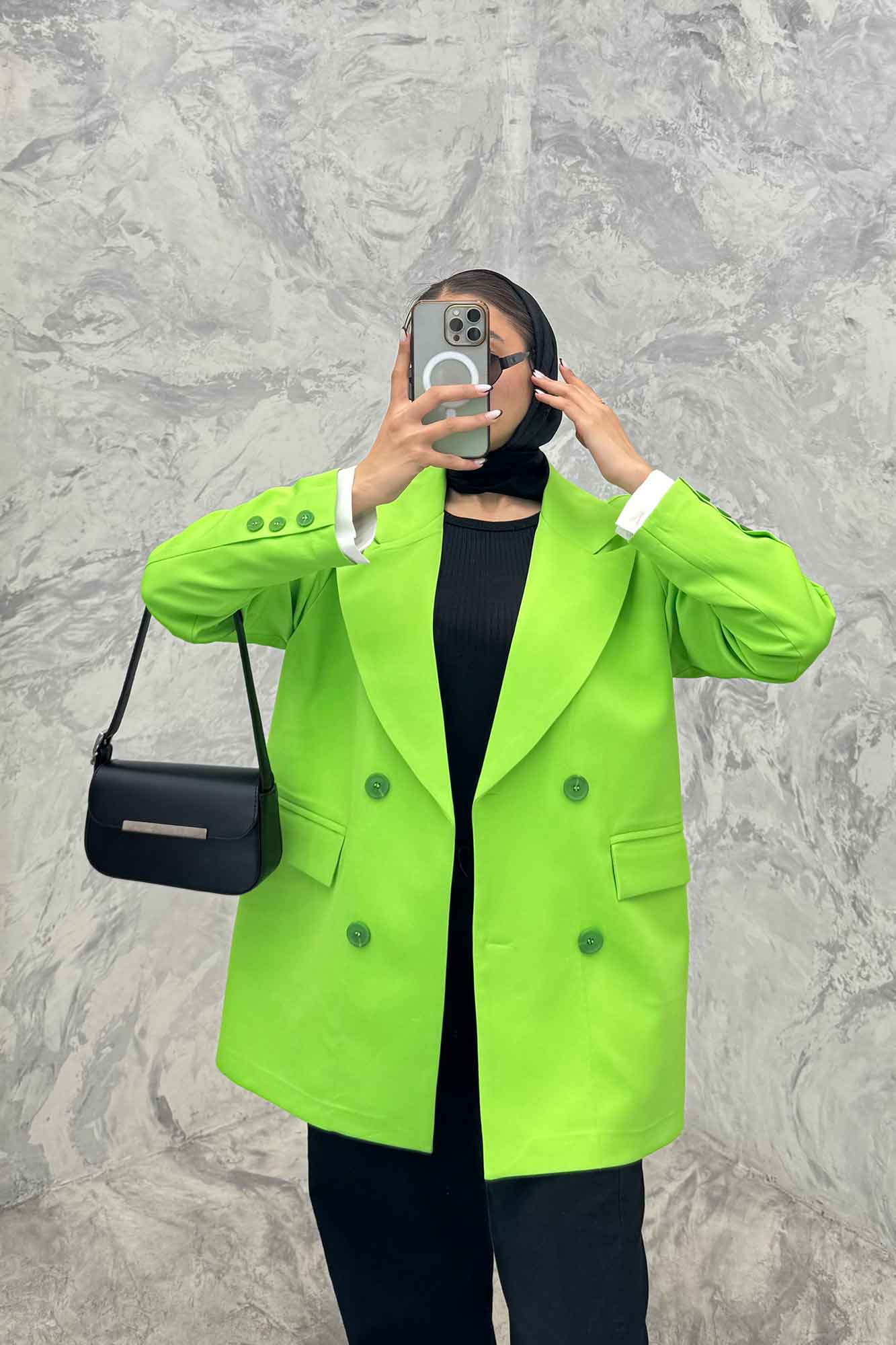 مانتو کتی یقه انگلیسی مازراتی سر آستین دکمه