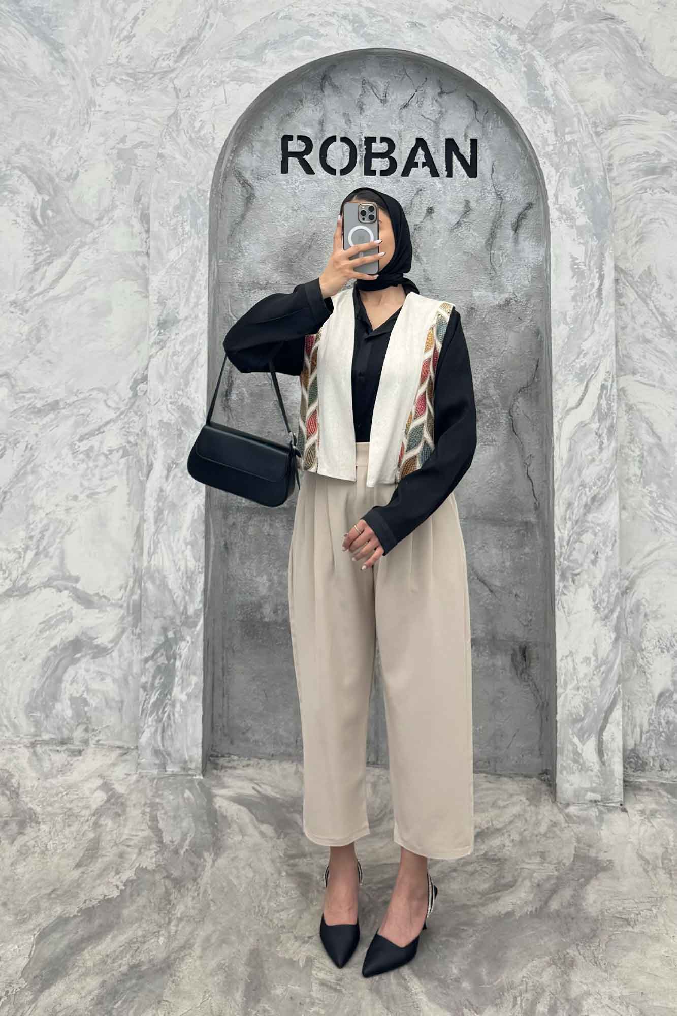 جلیقه لینن تیکه سنتی