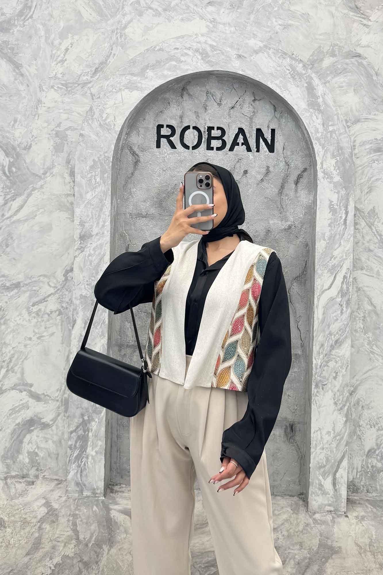 جلیقه لینن تیکه سنتی