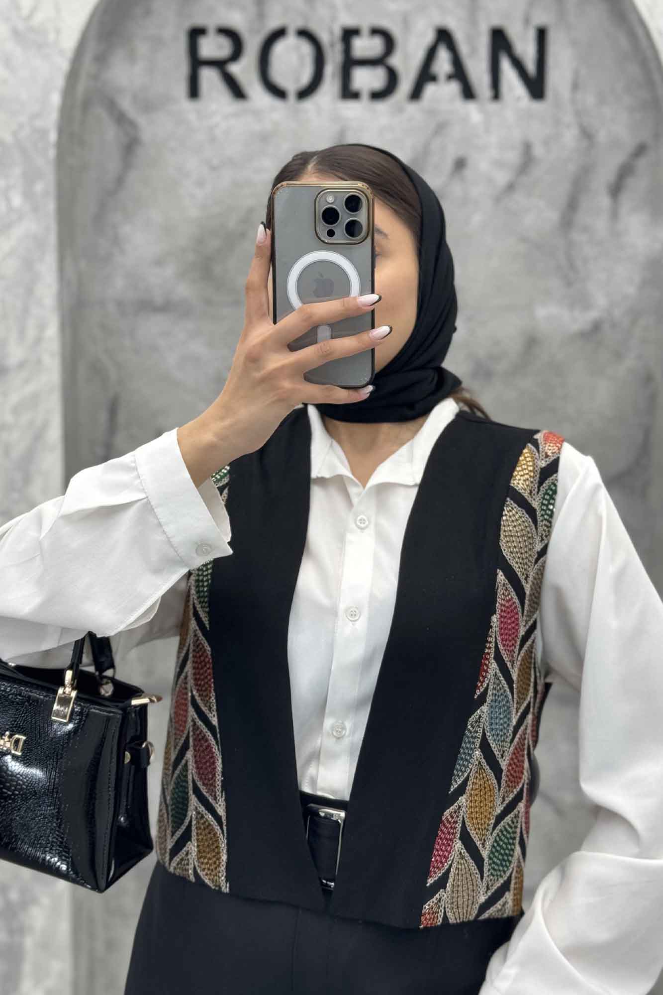 جلیقه لینن تیکه سنتی