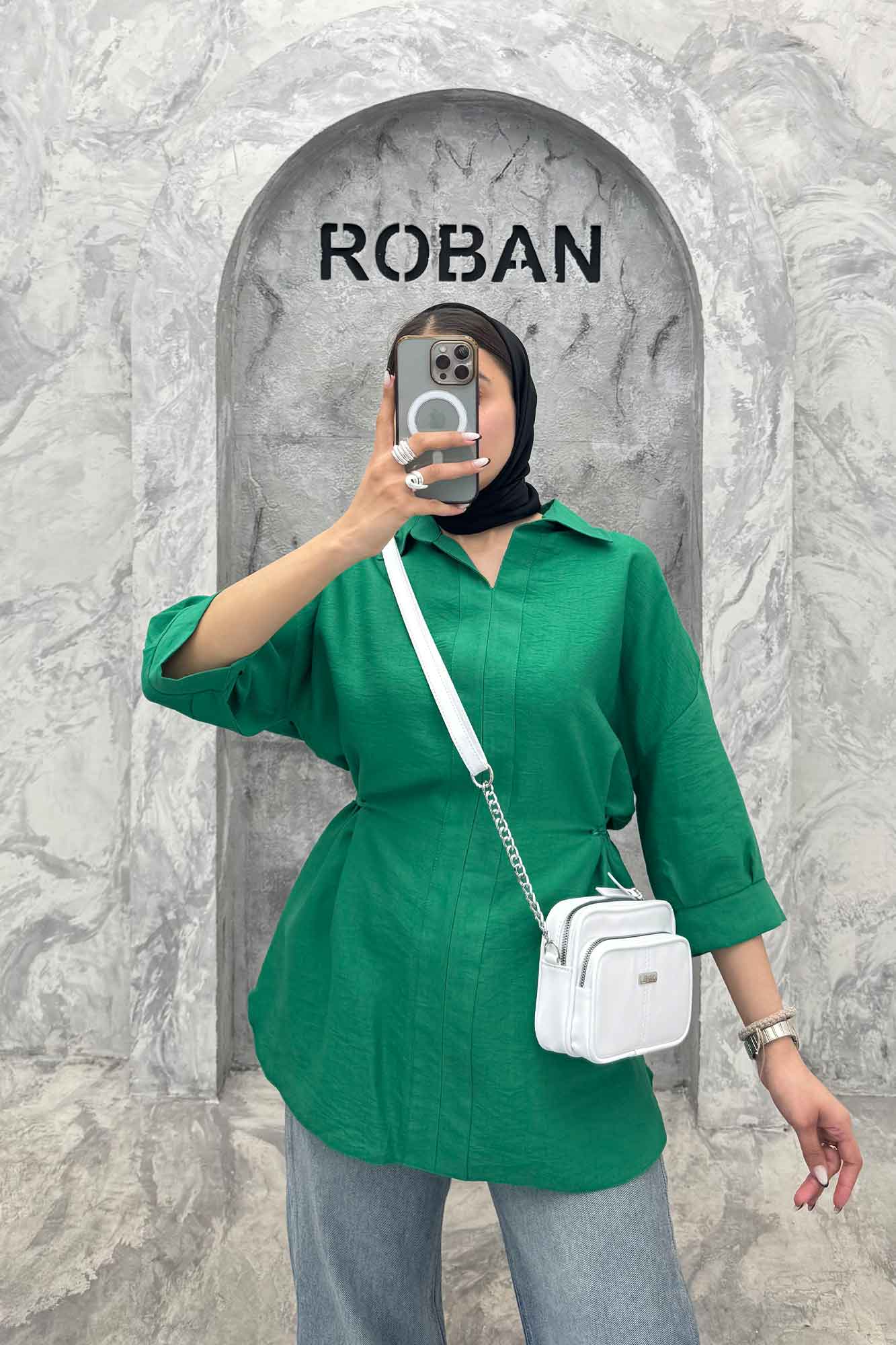 بلوز کمرگت دار کرسپو