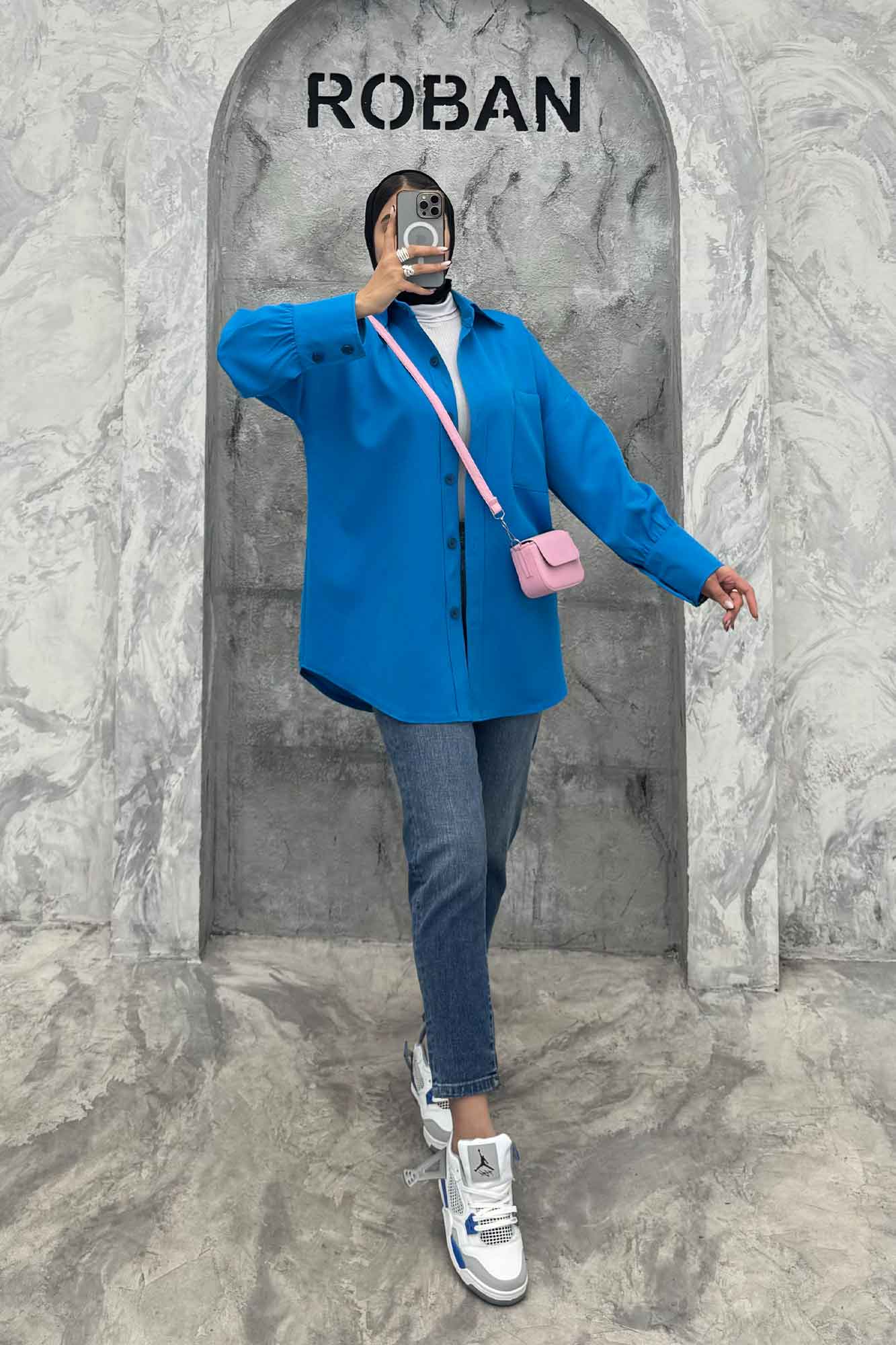 شومیز مانتویی مازراتی تک جیب 