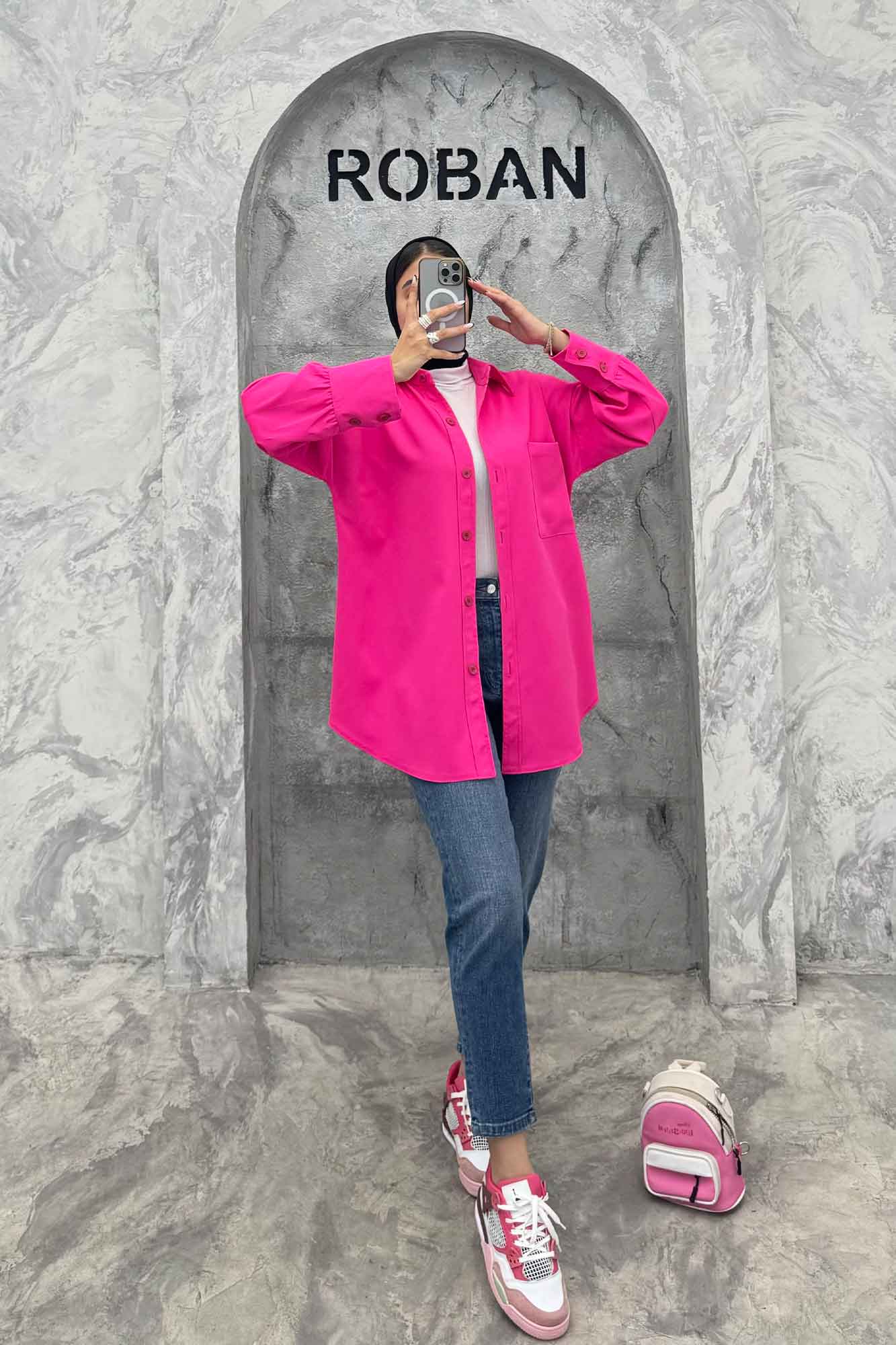 شومیز مانتویی مازراتی تک جیب 