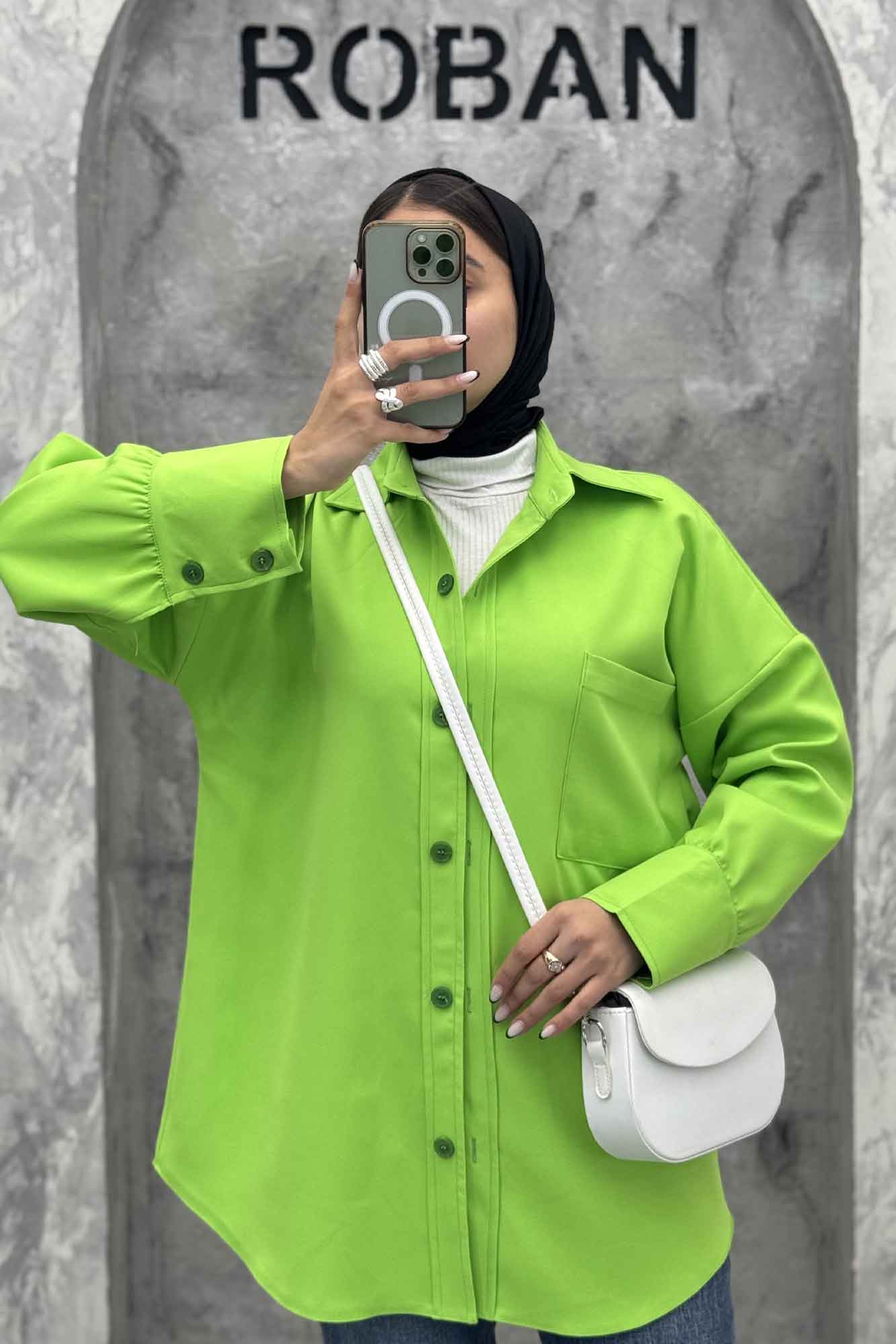 شومیز مانتویی مازراتی تک جیب 