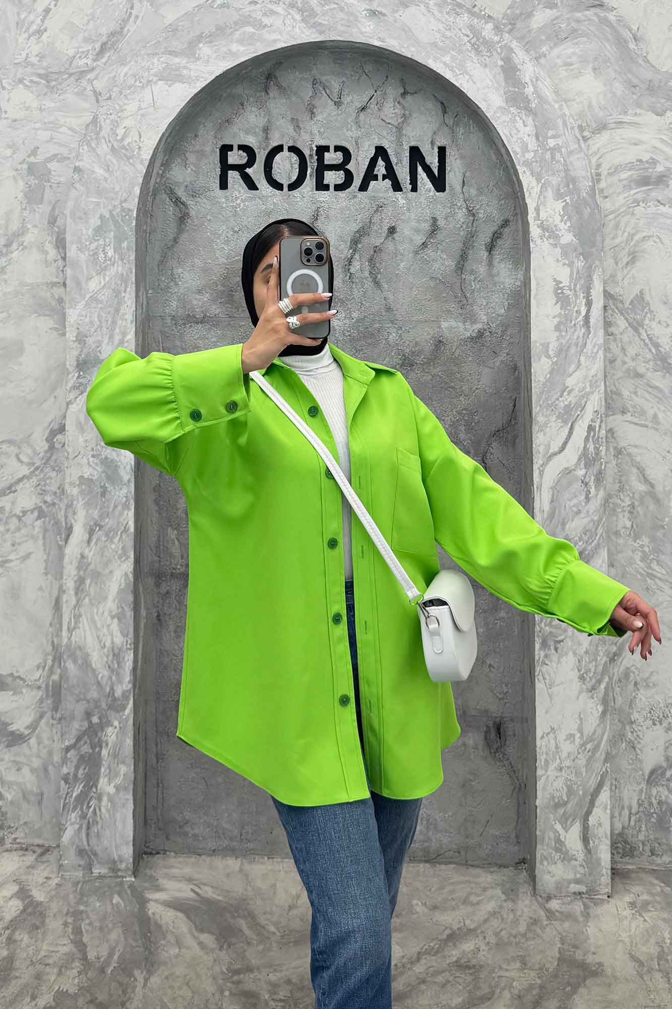 شومیز مانتویی مازراتی تک جیب 