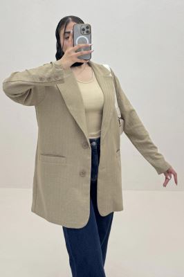 کت یقه انگلیسی جیب فبلتو شانتون زیپی