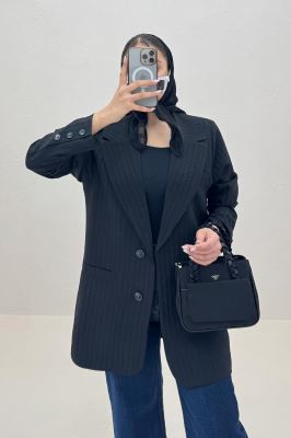 کت یقه انگلیسی جیب فبلتو شانتون زیپی