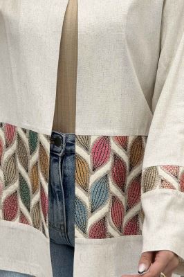 کت لینن حاشیه سنتی 